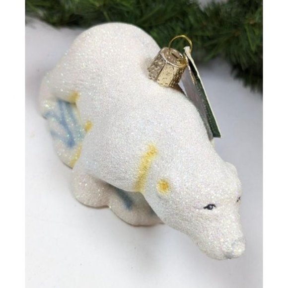 Glistening Polar Bear Retired Old World Christmas Ornament - Picture 3 of 6
